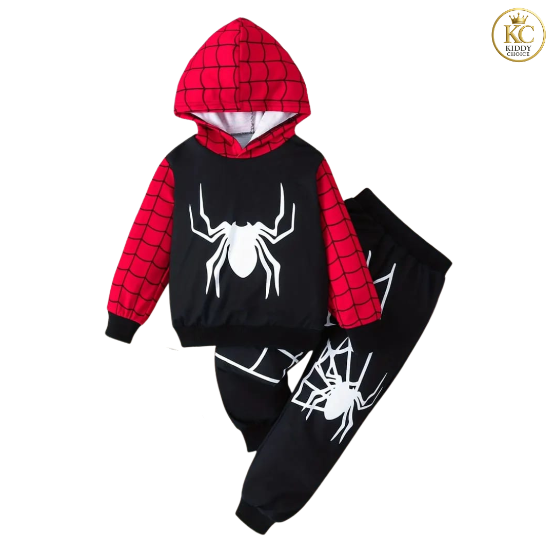 KIDDY CHOICE Boys’ Stylish Winter Set – Yellow & Black Sweat Outfit