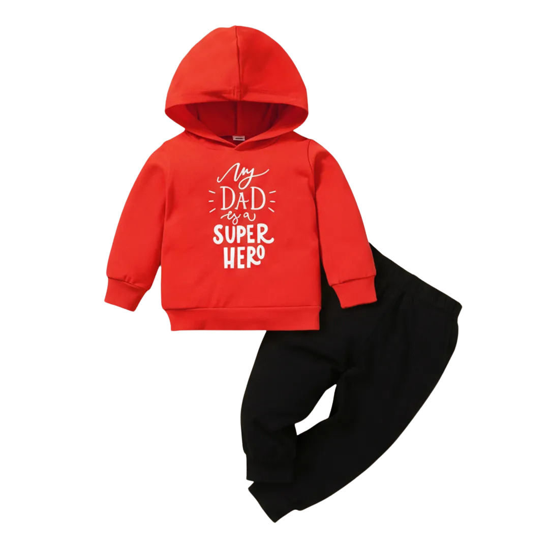 Girls & Boys ' Cute Cat Hoodie & Joggers Set