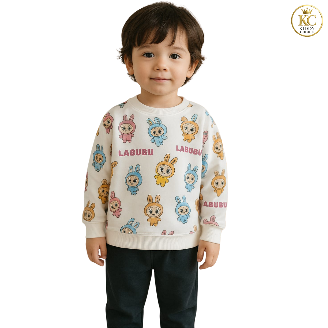 KIDDY CHOICE Boys’ Stylish Winter Set – Yellow & Black Sweat Outfit