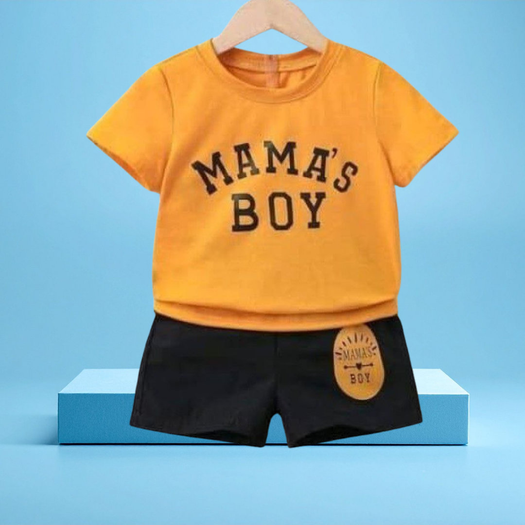 MAMAS BOY printed T-Shirt Set | Soft Cotton | Hit for Summer – Kiddy Choice