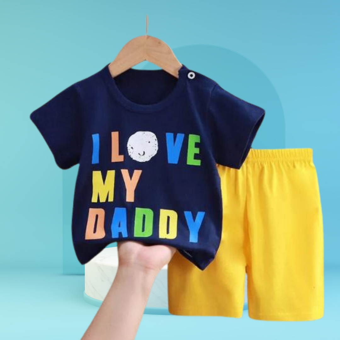 Love my Daddy printed T-Shirt Set | Soft Cotton | Hit for Summer – Kiddy Choice