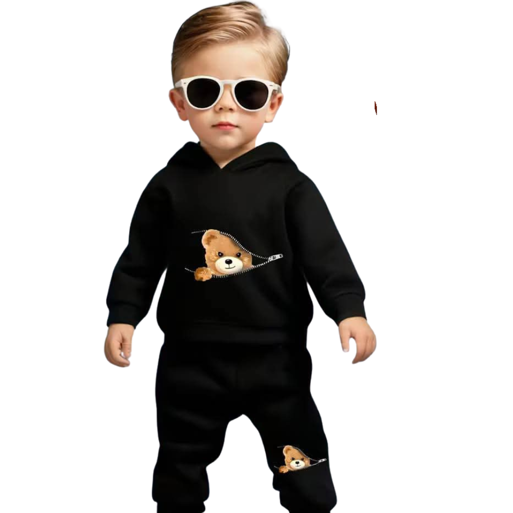 Boys +' Girls' Cute Cat Hoodie & Joggers Set