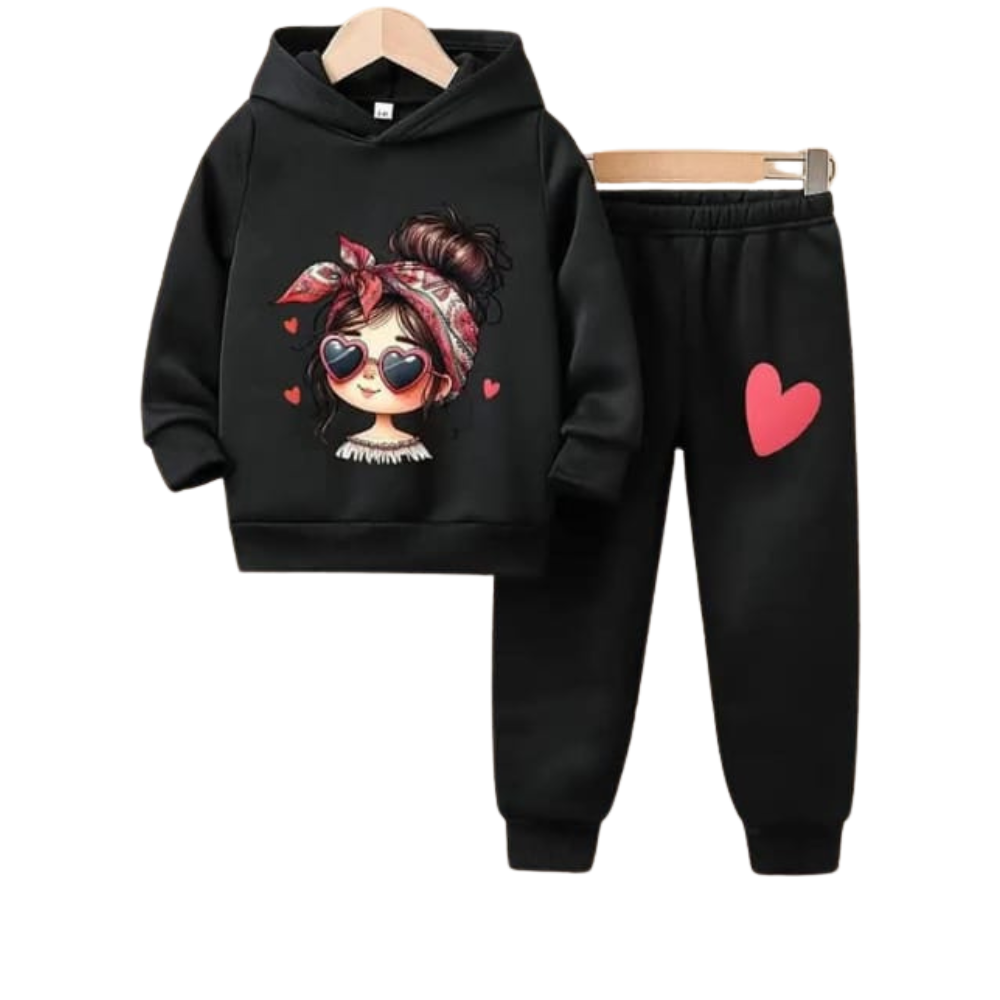 Boys +' Girls' Cute Girls Hoodie & Joggers Set