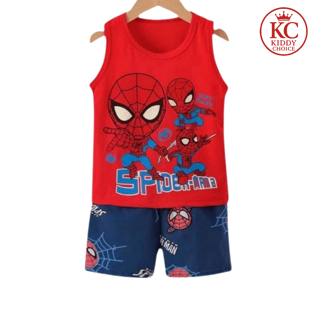 Spiderman kids cotton t-shirt set – perfect summer look