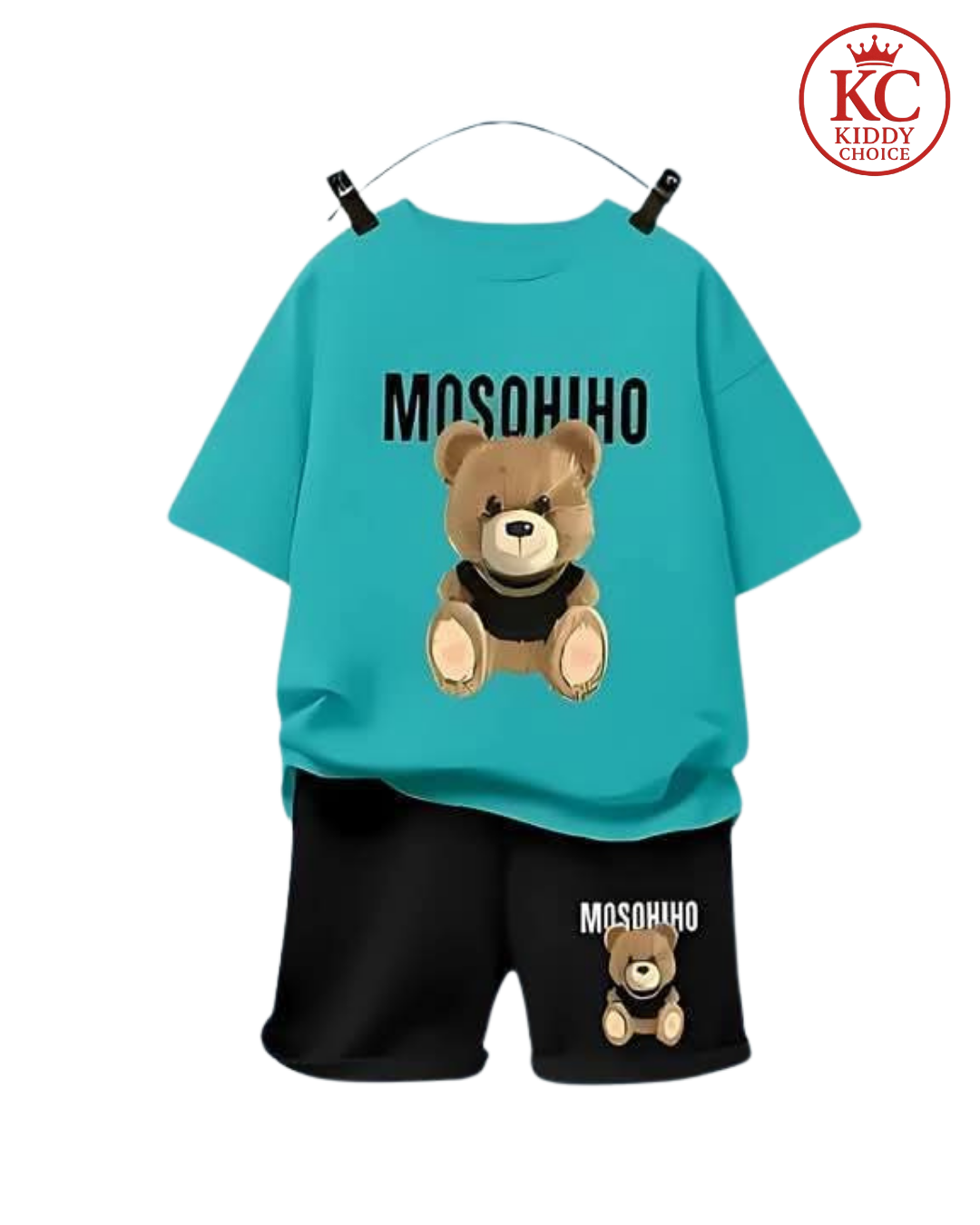 BLUE MOSOHHO  printed  T-Shirt Set | Soft Cotton | Hit for Summer – Kiddy Choice