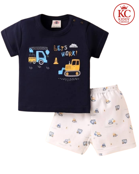 2 Car printed  T-Shirt Set | Soft Cotton | Hit for Summer – Kiddy Choice