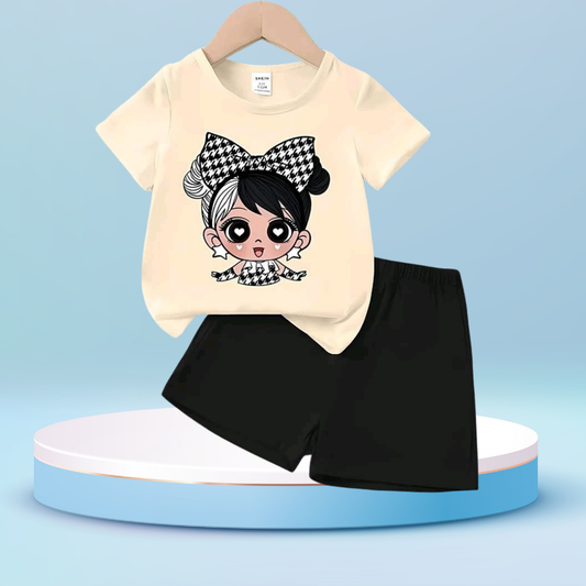 Girl printed  T-Shirt Set | Soft Cotton | Hit for Summer – Kiddy Choice