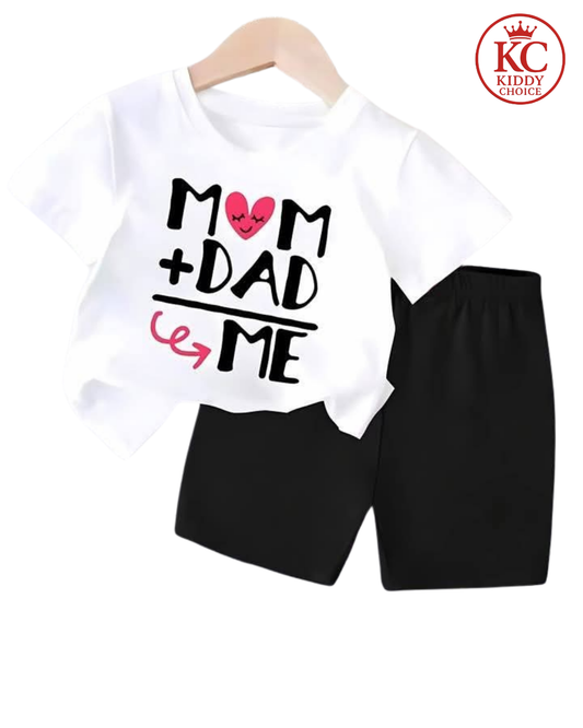 MOM+ DAD  printed T-Shirt Set | Soft Cotton | Hit for Summer – Kiddy Choice