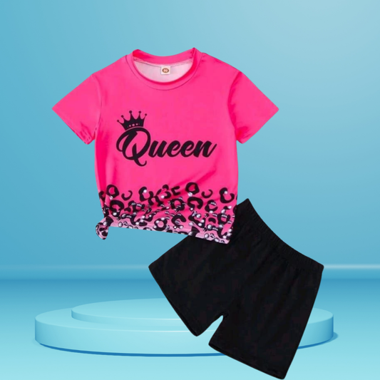 Queen  printed  T-Shirt Set | Soft Cotton | Hit for Summer – Kiddy Choice