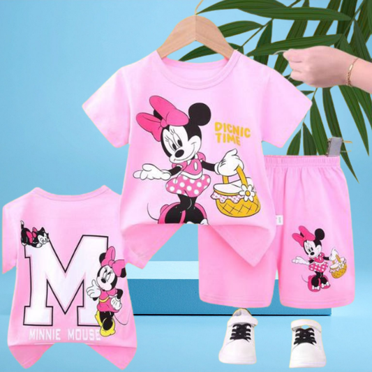 Micky mouse  printed  T-Shirt Set | Soft Cotton | Hit for Summer – Kiddy Choice