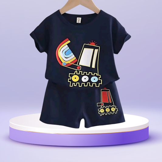 car printed  T-Shirt Set | Soft Cotton | Hit for Summer – Kiddy Choice