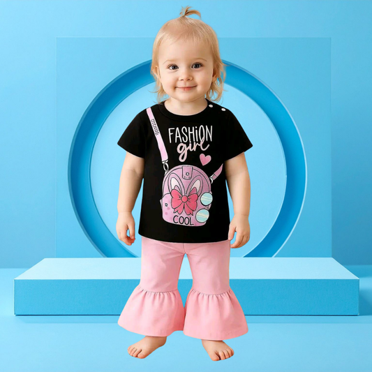 Love Long Pent  printed  T-Shirt Set | Soft Cotton | Hit for Summer – Kiddy Choice
