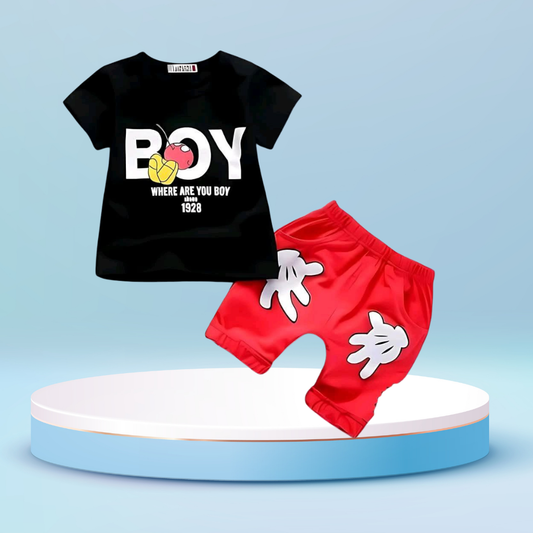 boy printed  T-Shirt Set | Soft Cotton | Hit for Summer – Kiddy Choice