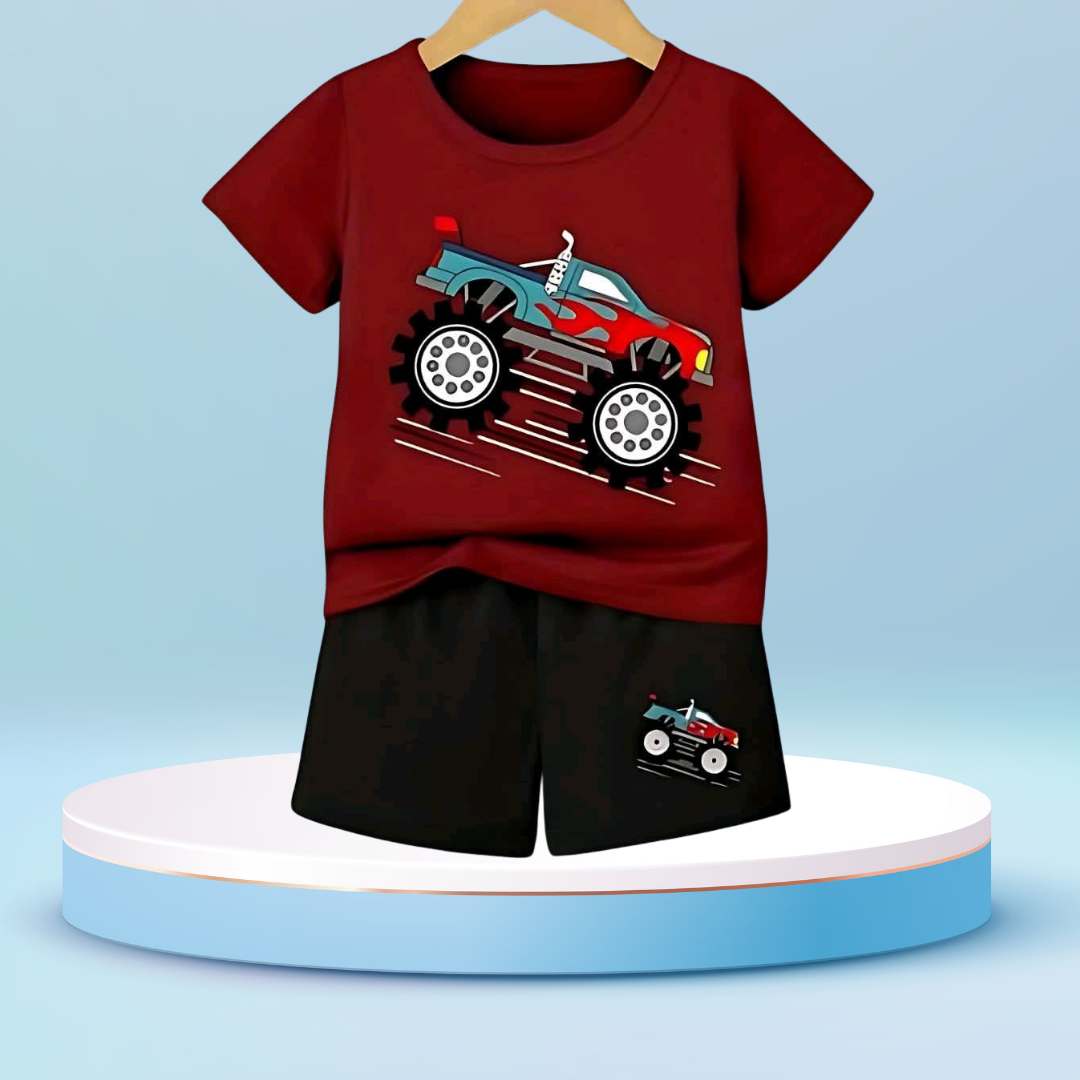 Car printed  T-Shirt Set | Soft Cotton | Hit for Summer – Kiddy Choice