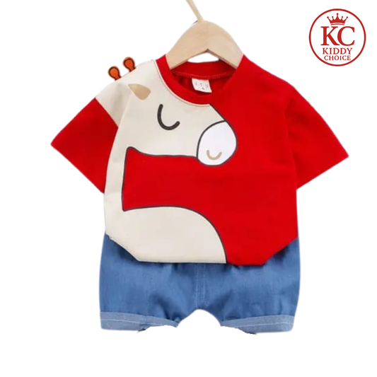 Horse theme cotton t-shirt for kids – summer wear
