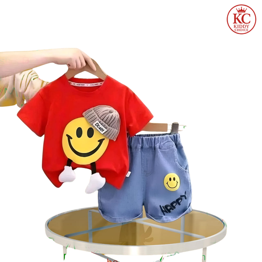   Red Jen's & nbsp; T-Shirt Set - Perfect Summer Wear for Kids | Kiddy Choice, 