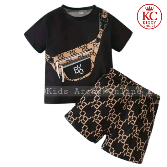 IN front bag style kids black t-shirt – Kiddy Choice exclusive
