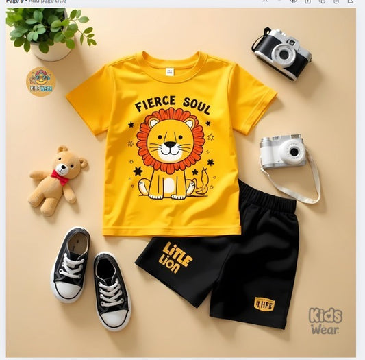 Love Cat  printed T-Shirt Set | Soft Cotton | Hit for Summer – Kiddy Choice No Extra shoes